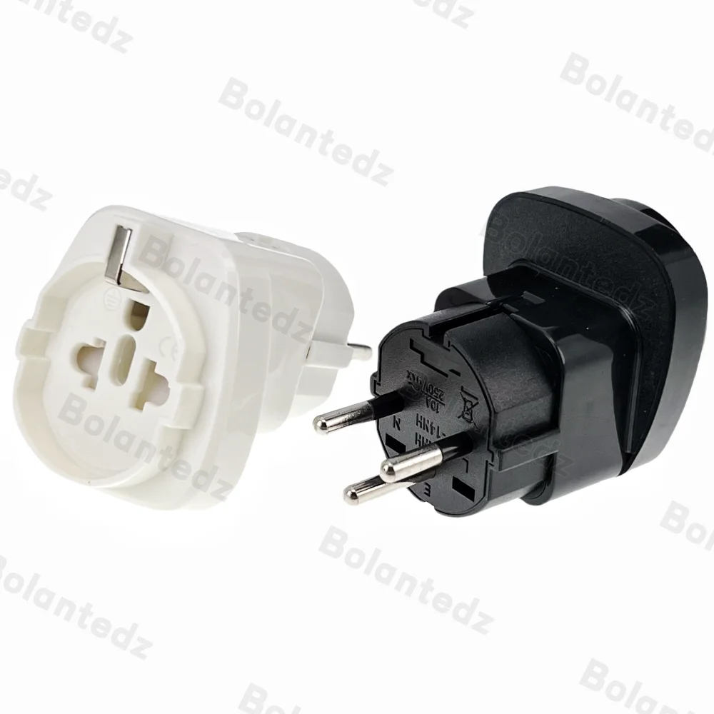 Travel Adapter Israel to US/Italy/Brazil/Schuko Universal Electric Plug Adapter Converter Pluggable Embedded 250V 10A