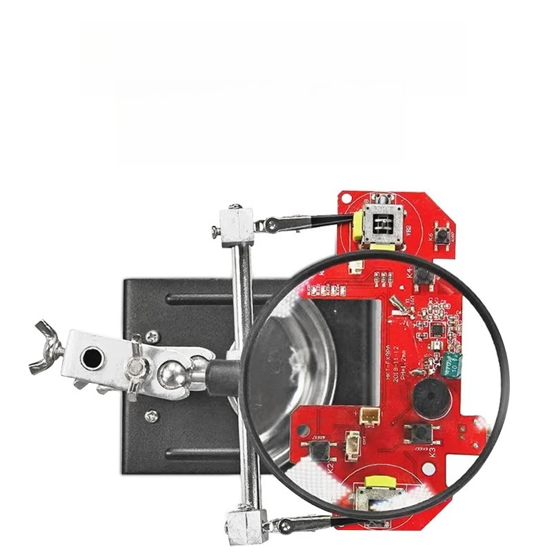 

Desktop magnifying glass with lamp welding maintenance work desk lamp circuit board fixing table solder auxiliary pcb fixture