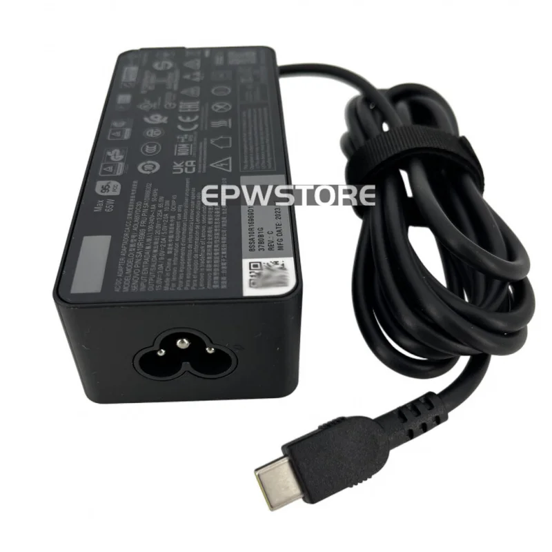 K+Original 20V 3.25A 65W USB-C AC Adapter Charger For Lenovo IdeaPad Slim 5-15ARP