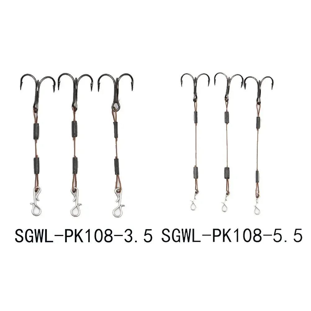 3pcs Treble Hooks  Stainless Steel 3.5/5.5cm Fishing Accessories   Pike Perch Bass Lure Fishing Stingers Treble Hooks