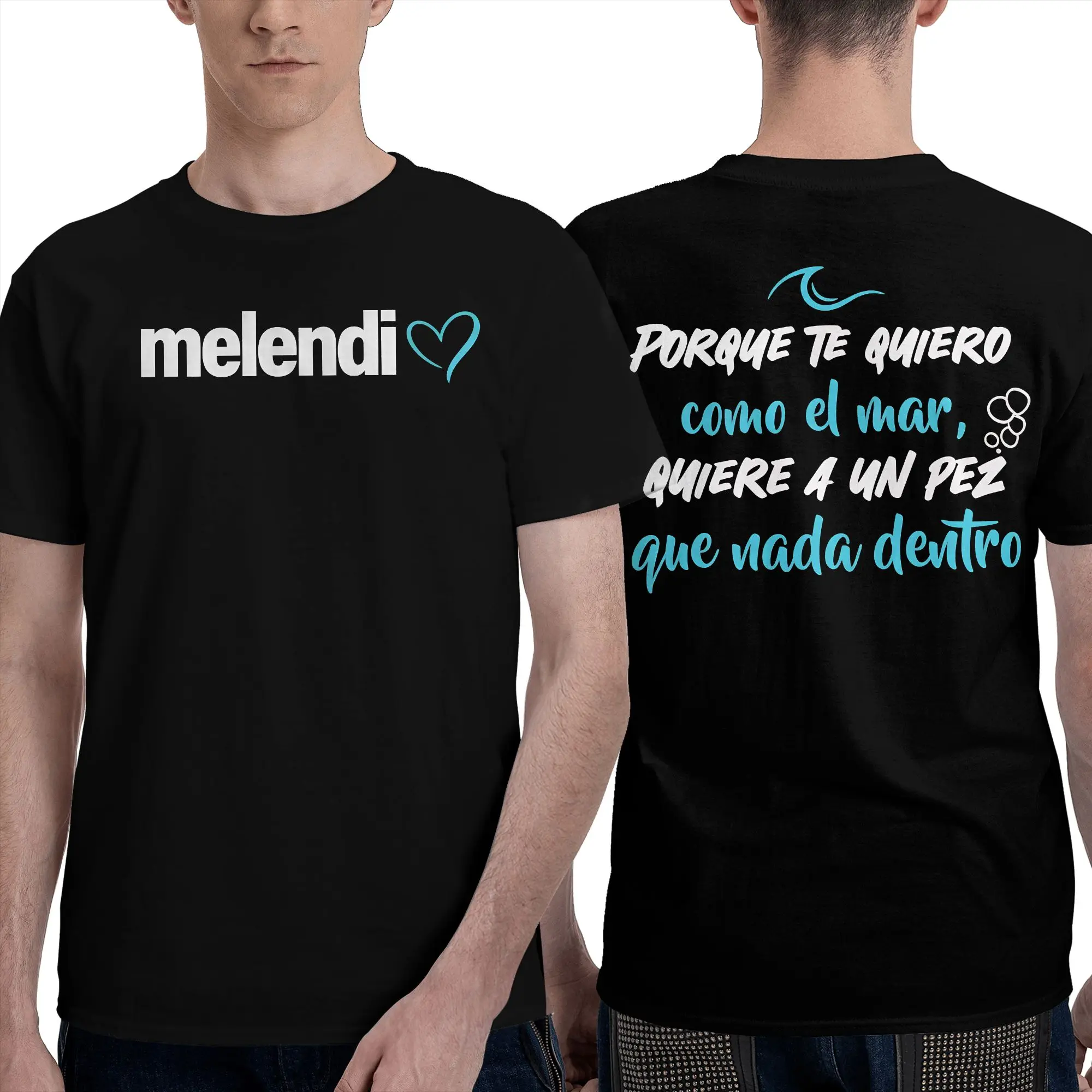 Rapper Melendi Tour Men T Shirts  Novelty Tees Short Sleeve Crew Neck T-Shirts Cotton Plus Size Clothes