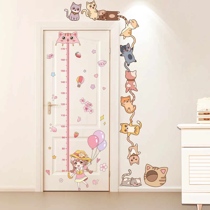 

Cartoon Girl Balloons Wall Sticker DIY Creative Cats Animals Mural Decals for Kids Rooms Baby Bedroom Nursery Home Decoration