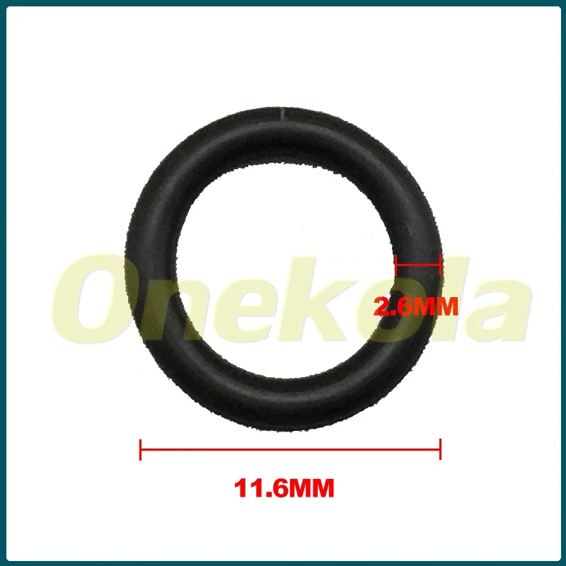 100pcs Free Shipping Fuel injector orings rubber seal 11.6*2.6mm For Honda Accord Civic CR-V Acur-a ILX TSX 16450-R40-A01