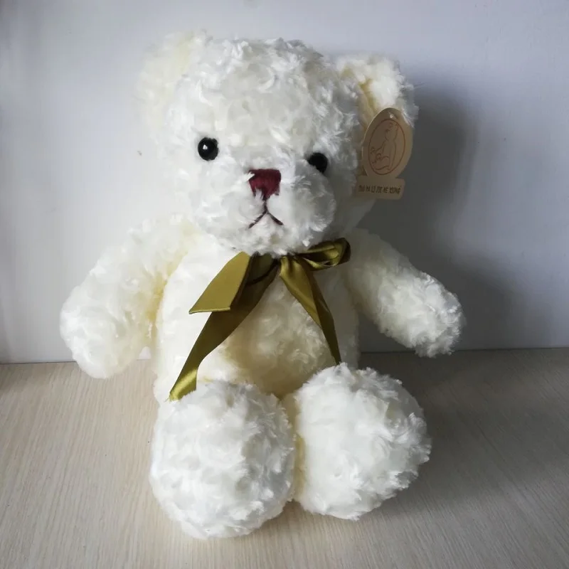 About 45cm Teddy Bear Plush Toy White Bear Soft Doll Throw Pillow Kids Toy Birthday Gift S0577