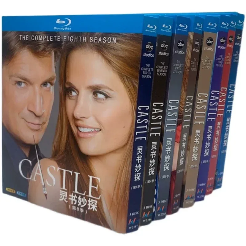 BD Blu-ray High Definition Classic American Drama Castle Season 1-8 Detective Series 23 Disc Box Set