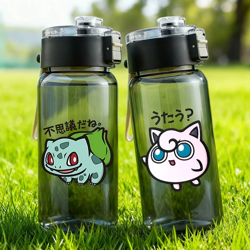 النساء الرجال المحمولة زجاجة ماء كوب ماء رياضي بوكيمون كوب مفيد السفر في الهواء الطلق مكتب زجاجة ماء أساسية كوب هدية عيد الميلاد #6