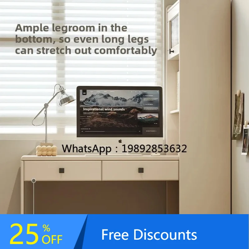 DF  Desk Bookshelf Integrated  Modern Simple Student Home Writing Study  Small Apartment Bookcase Computer