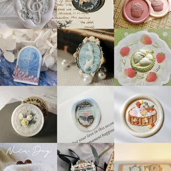 Musical note fire seal copper head multi-layer special-shaped 3d embossed envelope invitation wax seal stamp children&#x27;s DIY toy