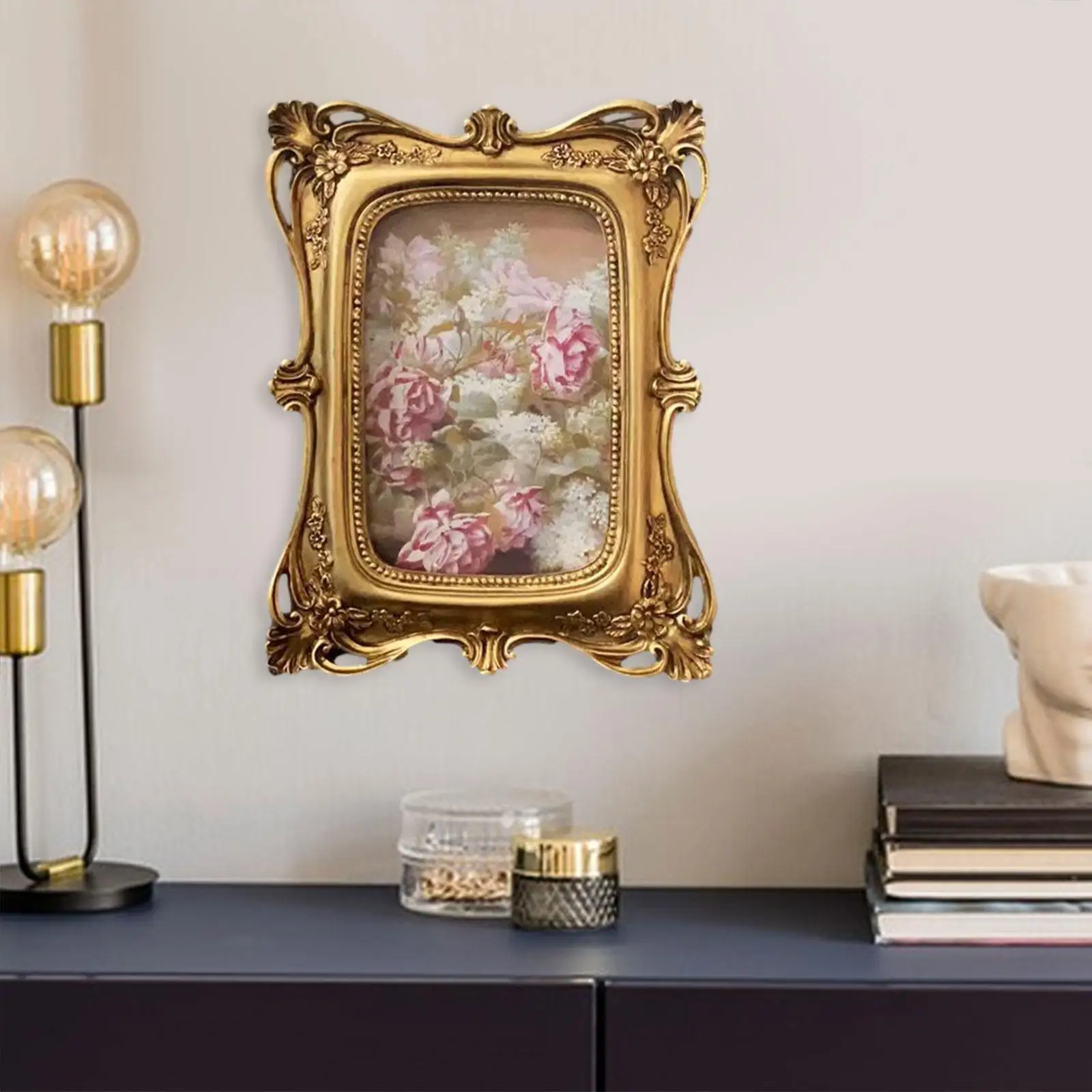 Vintage Picture Frames Wall Hanging Frame Photo Gallery Art Luxury Photo Frames for Hallway Dining Room Living Room Home Table