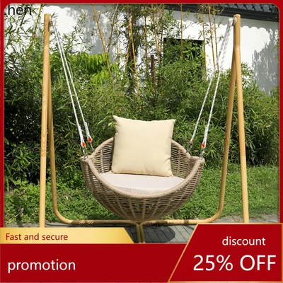 

HT Outdoor Swing Courtyard Rocking Chair Outdoor Balcony Home Hammock Hanging Basket Chair Indoor Double Swing
