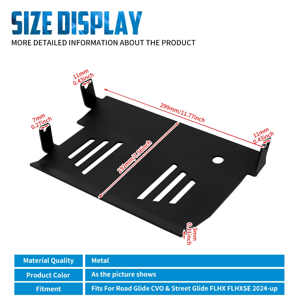 Motorcycle Lower Engine Skid Plate Protector Guard Cover Chassis For Harley Touring Street Road Glide FLTRX FLHX Special 2024-Up