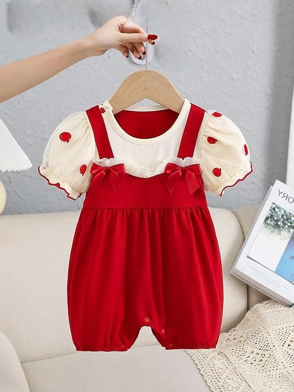 

Летний комплект Princ Sle для маленьких девочек Rer 0-3 месяцев на день рождения, легкий комплект ort Sve Bunny из меха, милый комплект Faion