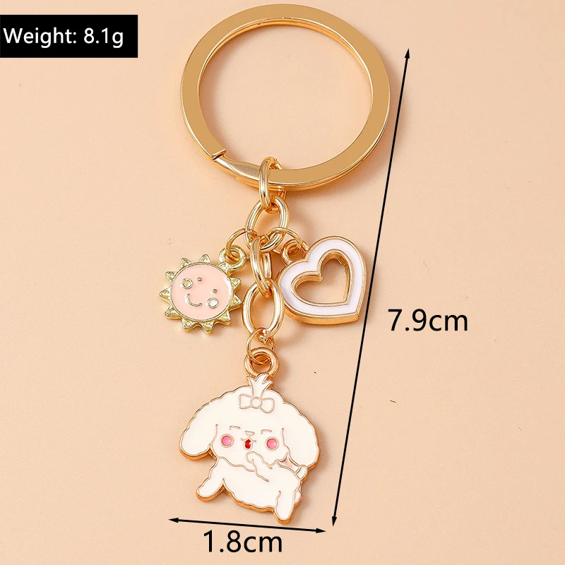 Niedlicher Emaille-Katzen-Schlüsselanhänger, Cartoon-Tier-Schlüsselanhänger, Anhänger für Frauen und Mädchen, Handtasche, Dekor, DIY, handgefertigter Schmuck, Geschenkzubehör – Detail 6