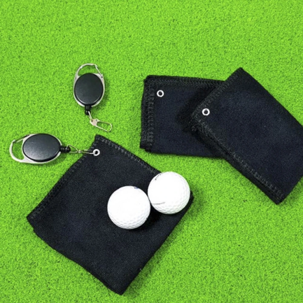 Golf Towel Cotton Wipes Cleaning Towels Microfiber Cleaning Cloth with Lanyard Cleaning Clubs Balls Training Aids