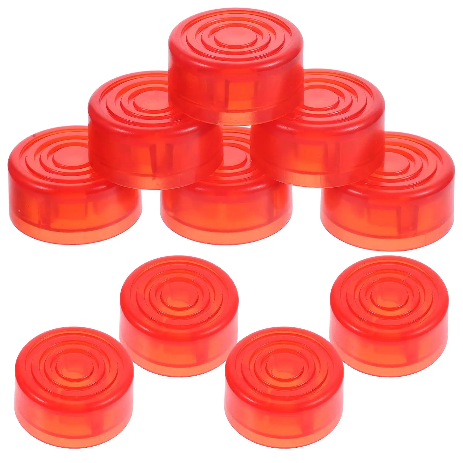 

10pcs Red Plastic Guitar Effect Pedal Foot Compatible Various Brands Durable Stylish Guitar Accessories Parts