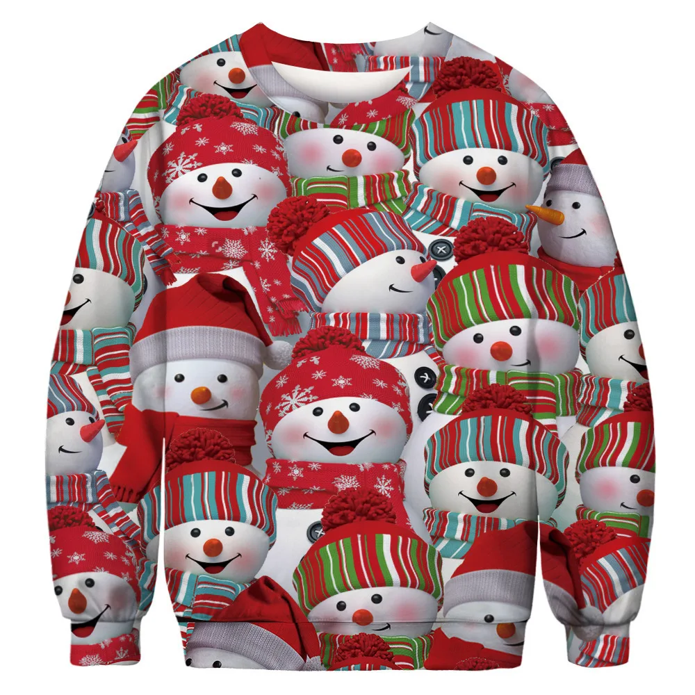 

New 3D Printing Christmas Fashion Men Women Tracksuits Crewneck Hip Hop Sweater Plus Size S-7XL Harajuku Seasons Casual