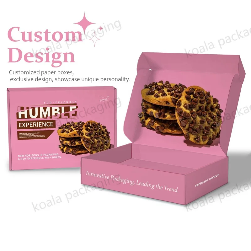 custom.Recycled Custom Printed Food Grade Sliding Drawer Open Paper Cardboard Sweet Pastel Cookie Packaging Boxes Package With D