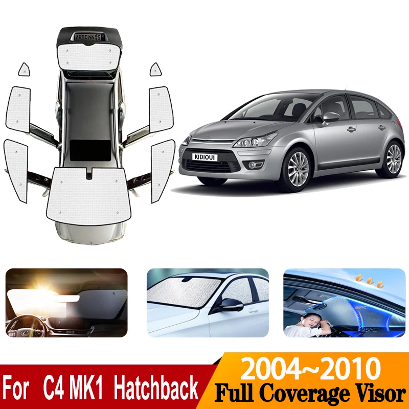 Car Windshield Visors For Citroen C4 Hatch Car 2004 2005 2006 2007 2008 2009 2010 Auto Parasol Window Sunshade Car Accessories