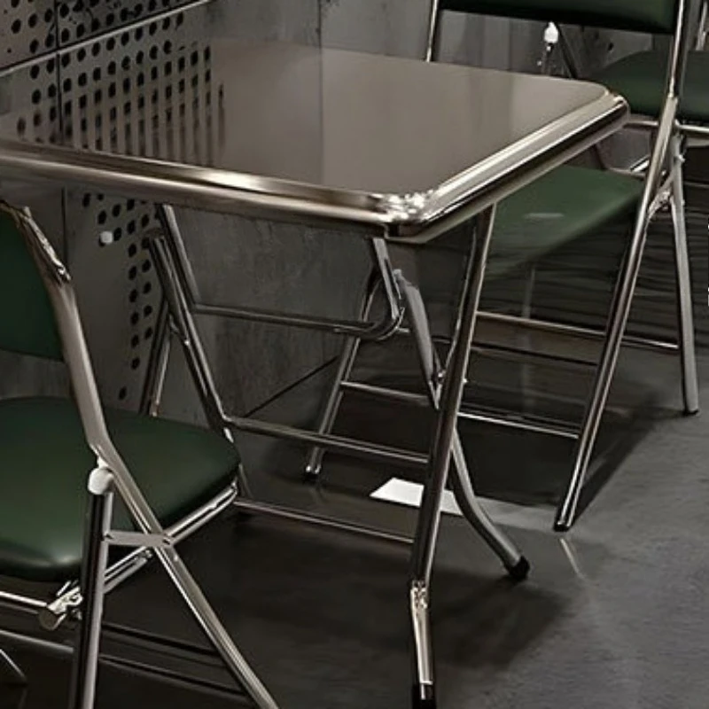 

Журнальный столик из нержавеющей стали, удобный складной уличный обеденный стул, кухонная квадратная мебель для кафе Salontafel XY40KFZ