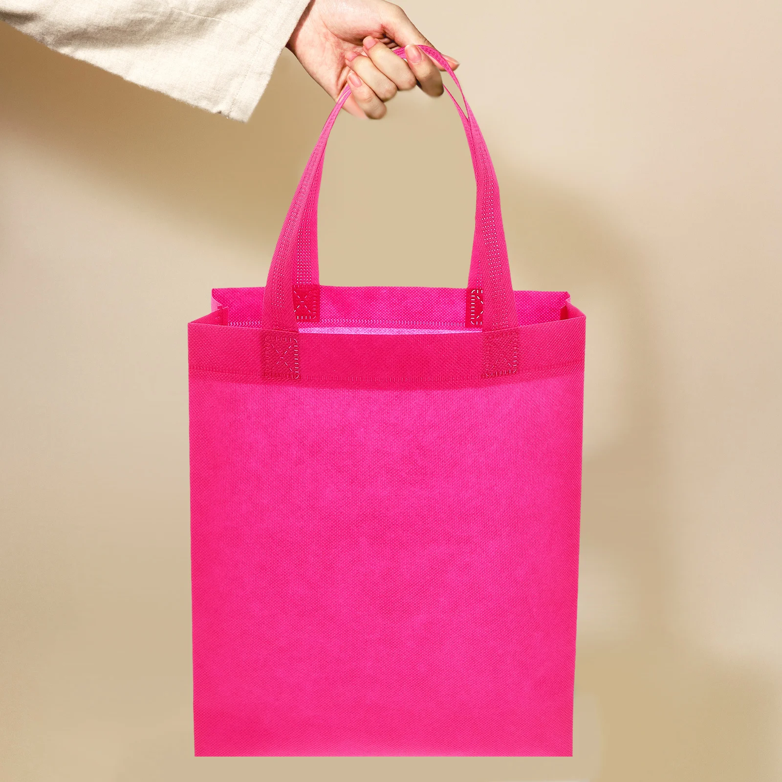 30 قطعة غير المنسوجة قابلة لإعادة الاستخدام التسوق قماش للحفلات مقابض صديقة للبيئة حفلة عيد الميلاد لصالح البقالة عيد الميلاد حمل الحقائب حقيبة التخزين