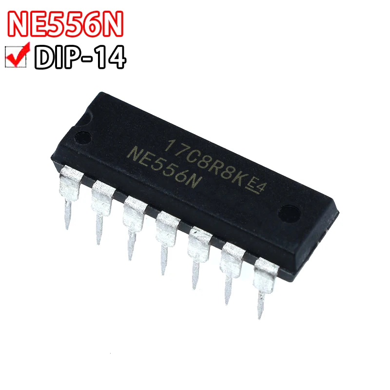 رقاقة الموقت الشمسي NE556 NE556N في خط DIP14 IC ، 10