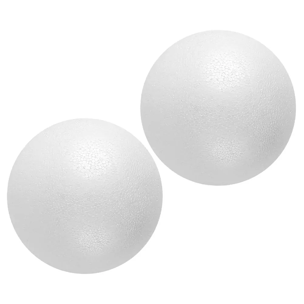 2 Pcs Foam Ball Props Christmas Decorations Diy Crafts Foams Model Large Polystyrene Balls Block White Child Small Wedding