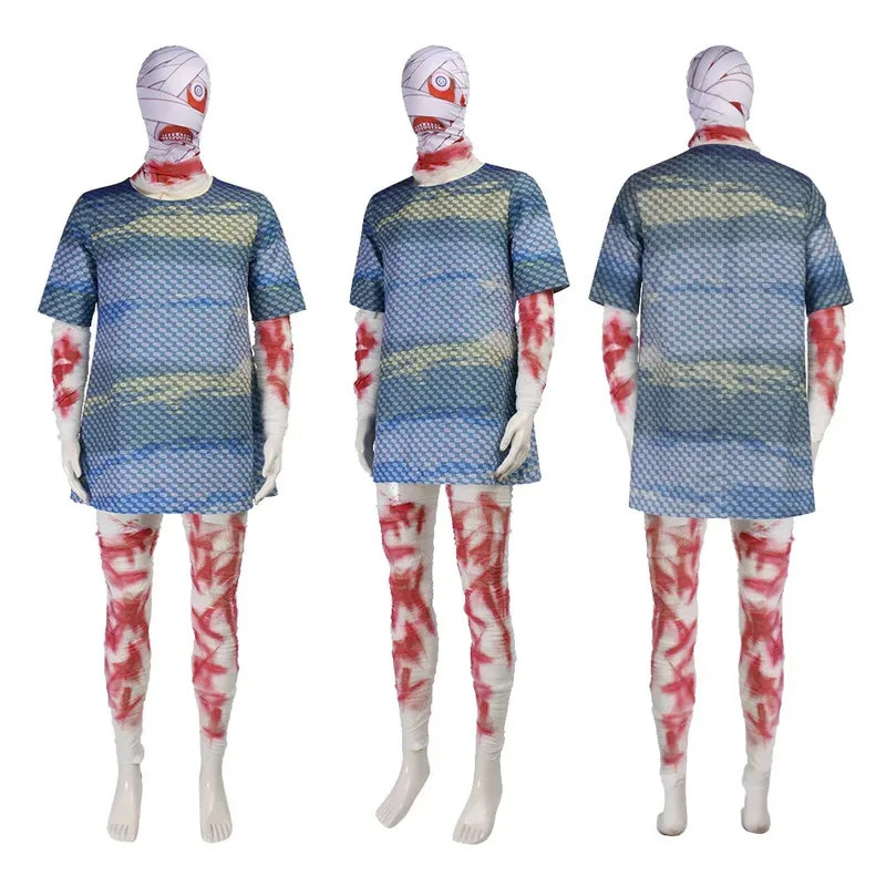 

Mummy Captain Cosplay Game Mouthwashing Curly Zombie Adult Neutral Halloween Party Fantasy Costume goi/6