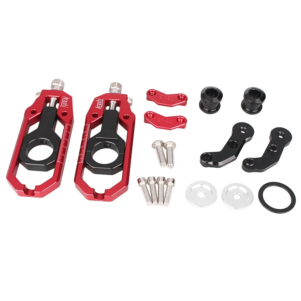 1Pair For Yamaha YZF R1 2004 2005 Motorcycle Aluminum Chain Adjusters with Spool Tensioners Catena