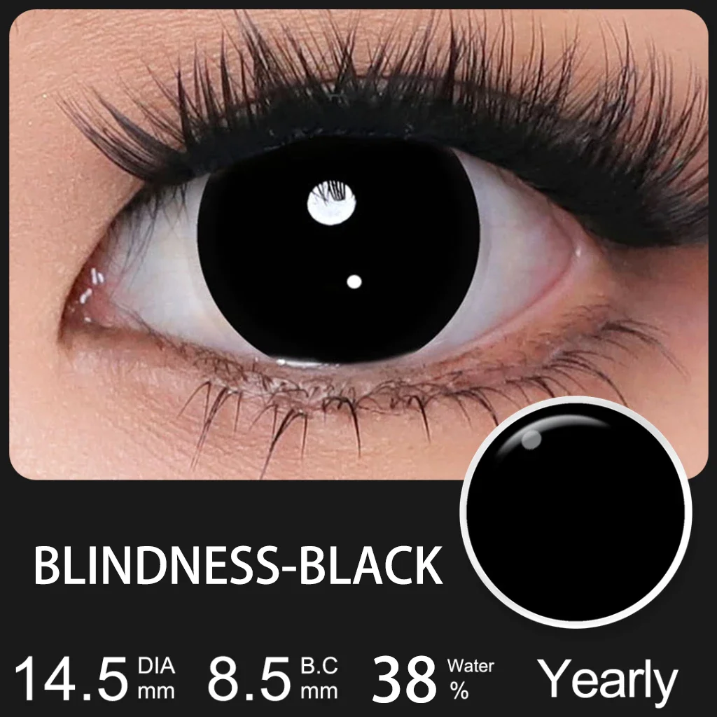 FUNSACHY Cosplay Zwart Wit Contactlenzen voor Ogen 1 Paar Gekleurde Anime Lens Oogmake-up Leerling Halloween Vrouwen mannen Accessoires