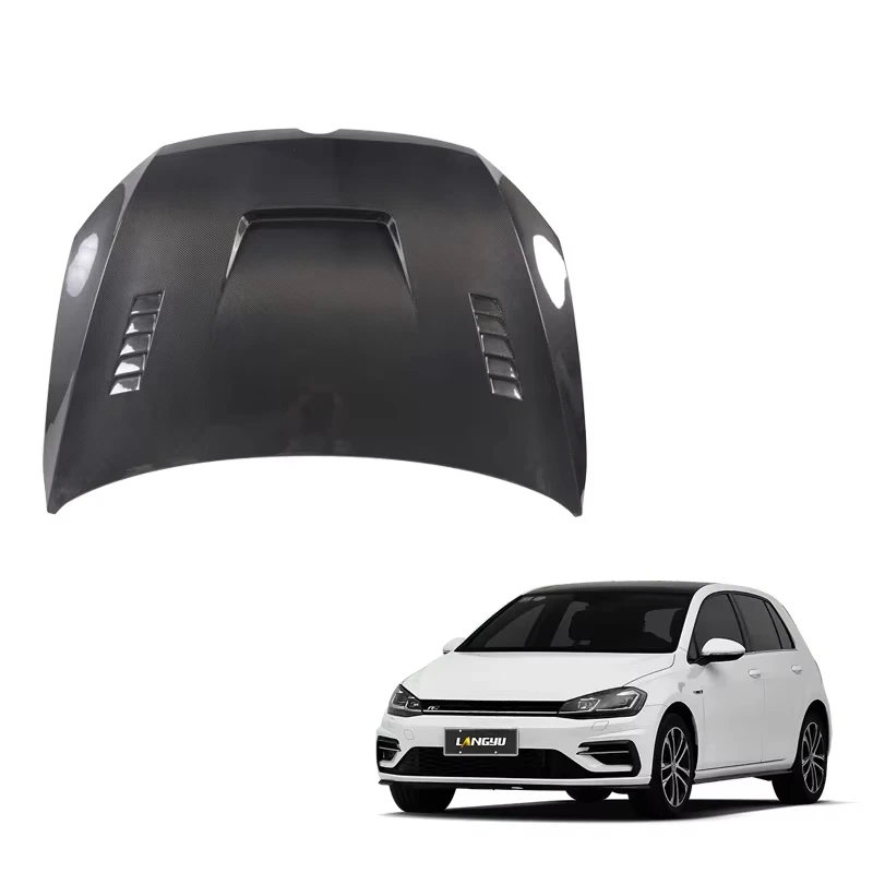 

Детали модификации автомобиля Langyu, крышка двигателя из углеродного волокна для Volkswagen Golf 7 MK7, капот двигателя