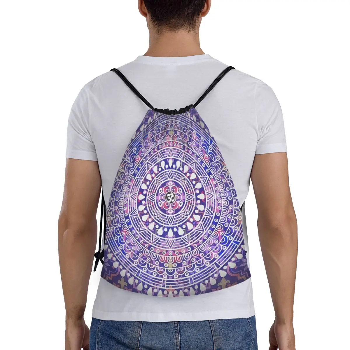 

Рюкзаки Om Mandala, повседневные портативные рюкзаки на шнурке, карманная сумка для мелочей, сумки для книг для путешествий, школы
