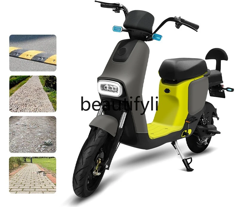 Two-Wheel Electric Vehicle Electric Bicycle Lightweight Double Battery Car High Carbon Steel