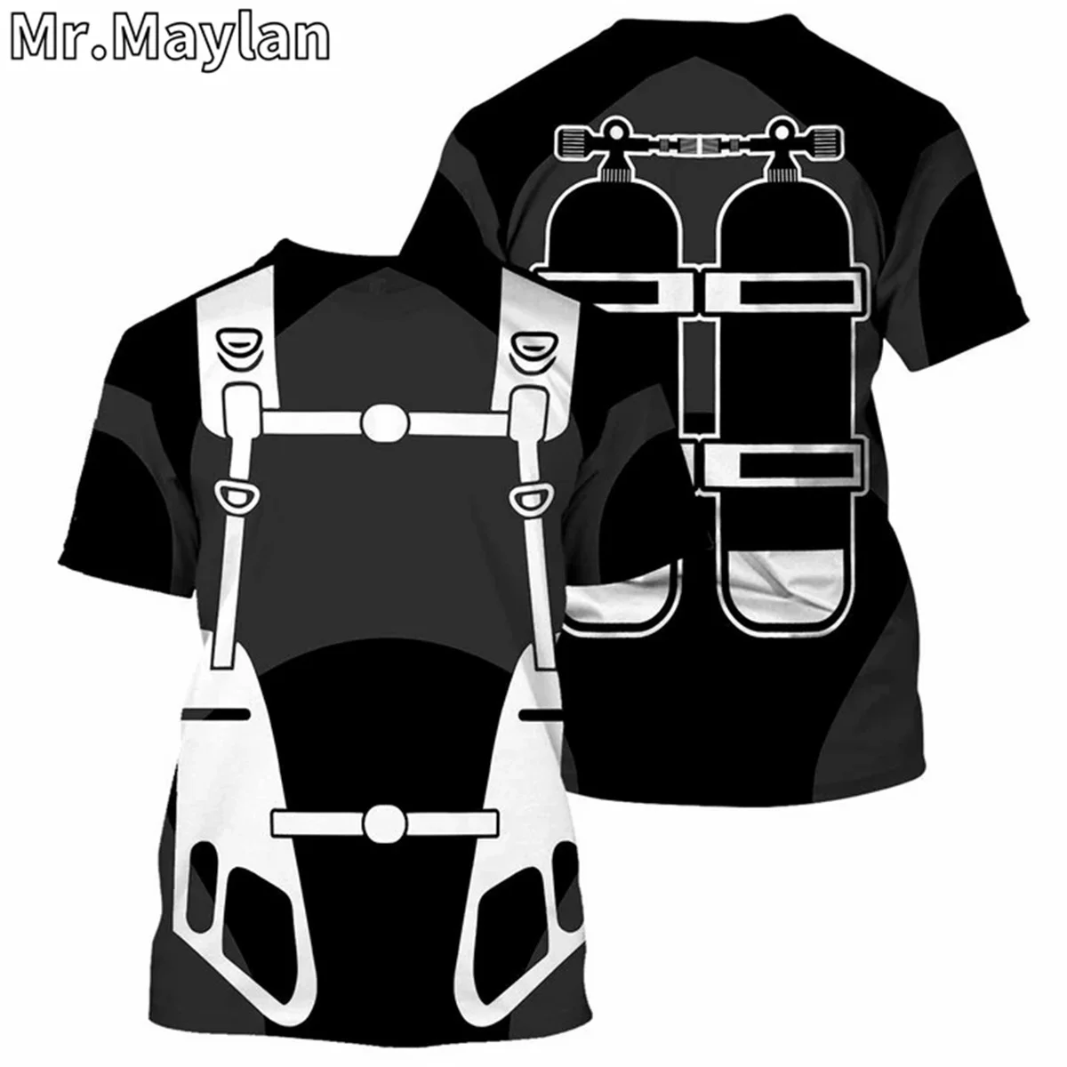 CUSTOM SCUBA DIVING COSTUME COSPLAY 3D T-shirts for Men/women Casual Streetwear Tshirt Oversized 5XL 6XL Boys Gift Clothes P-088