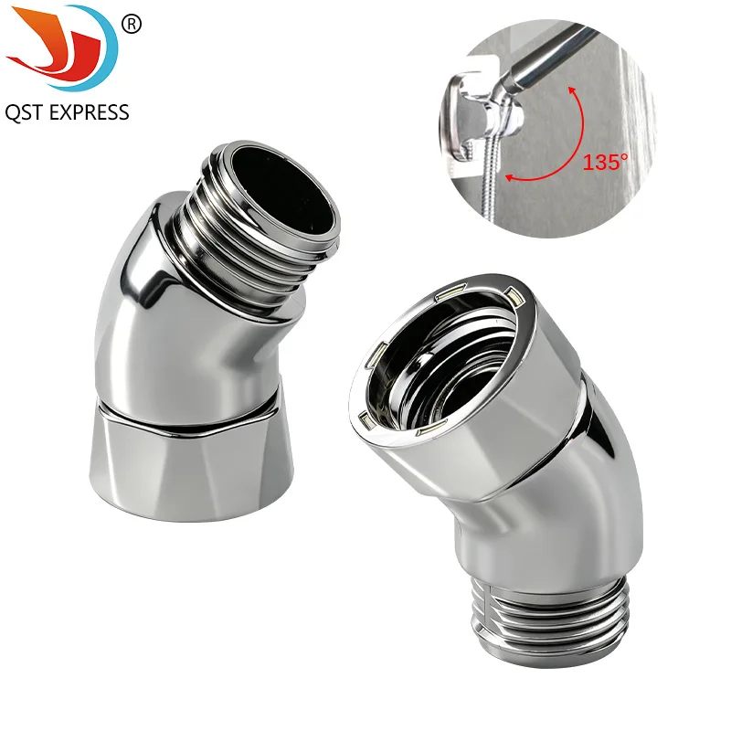 135° Handheld Shower Head Angle Adjuster Elbow Spray Angle Turning Union Converter for Shower System