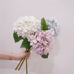 Real Touch Hydrangea Pointed Leaf Hydrangea Artificial Flowers Home Living Room Decoration Wedding Background Flower Arrangement