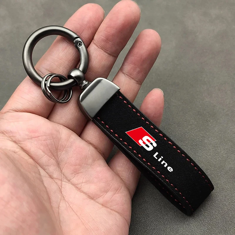 Car KeyChain Fashion Key Accessories Keyrings Gifts For Audi Sline RS3 A1 A2 A3 A4 A5 A6 A7 A8 Q1 Q2 Q3 Q4 Q5 Q6 Q7 Q8 TT S5 RS6