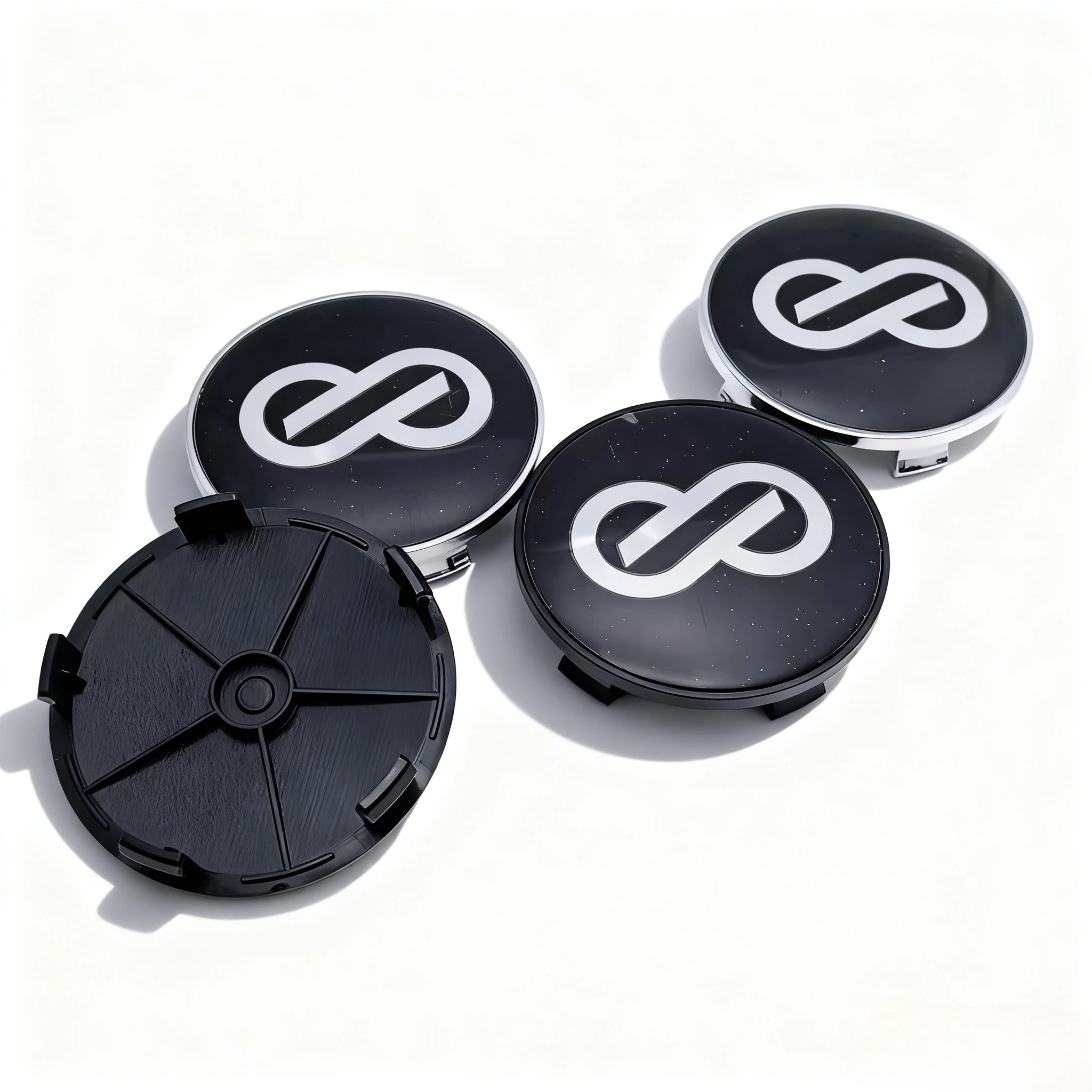 4 Stück JDM ENKEI Racing Logo Emblem Abzeichen Auto Radnabenkappen 68 mm 63 mm Räder Nabenkappe Felgen Radkappen Abdeckung Ersetzen Autozubehör