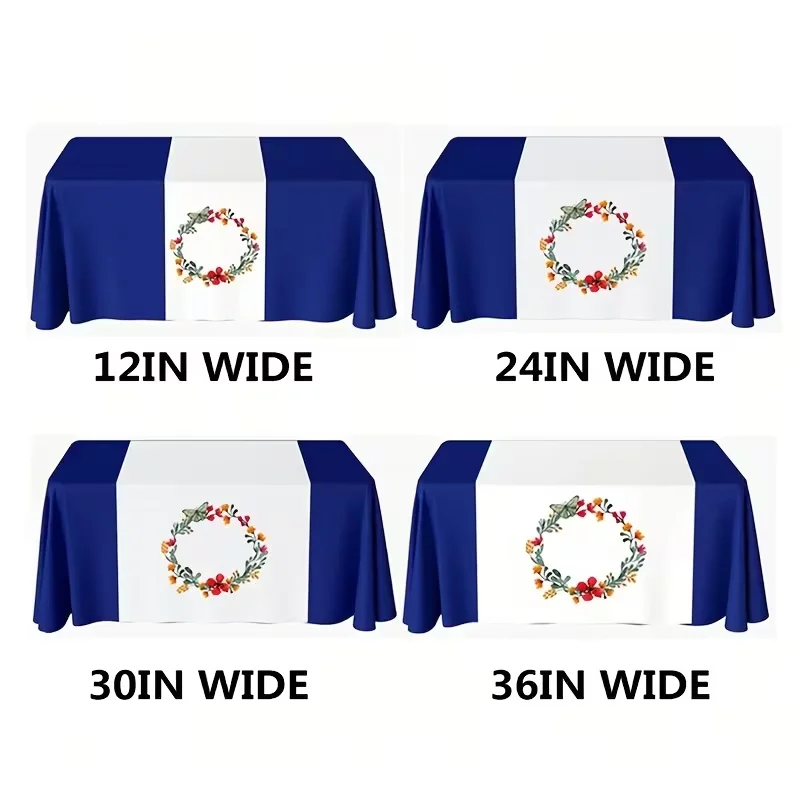1pc Customized Personalized Tablecloth - Customizable Logos and Photo Designs, Printed in Color on Durable Polyester Material