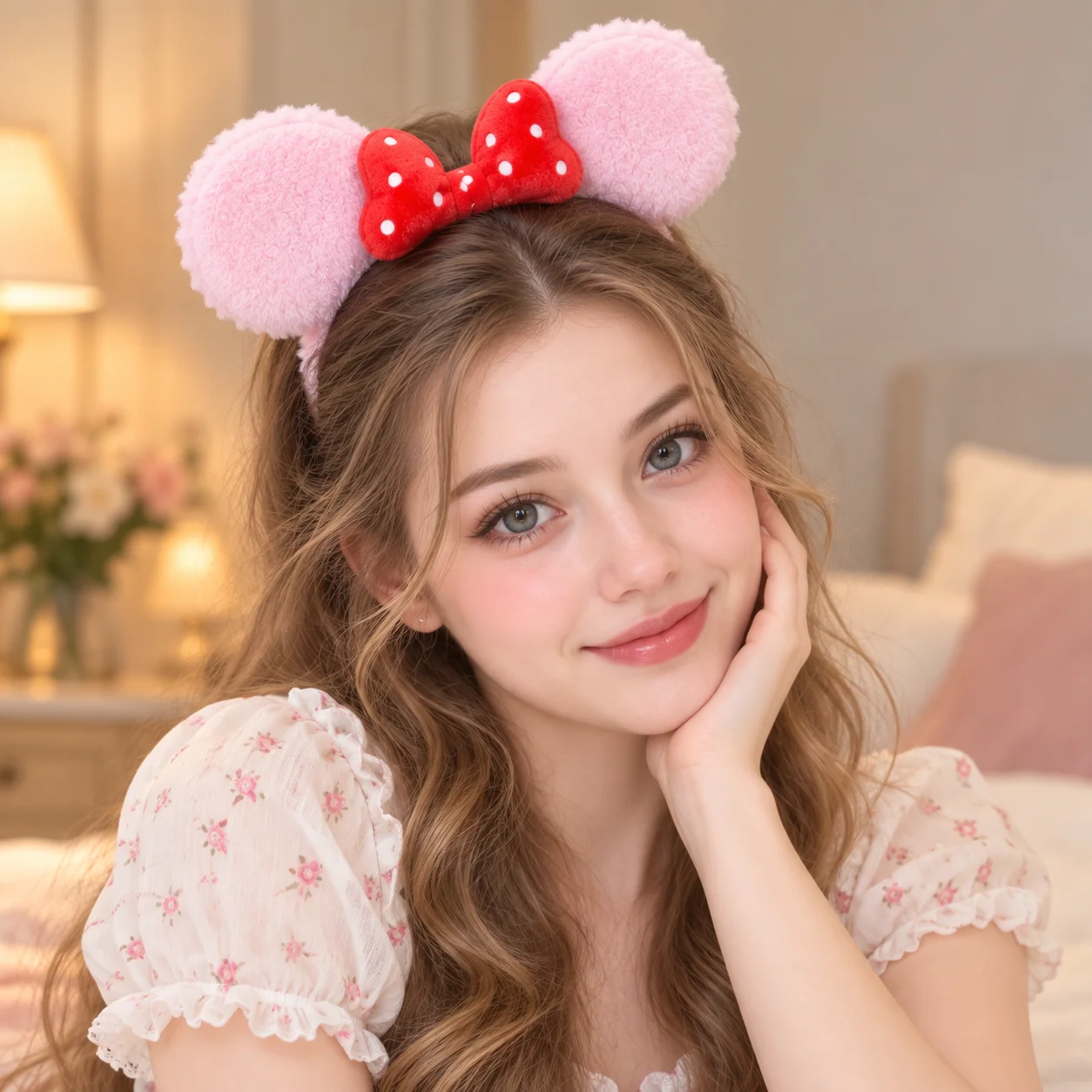 Plush Round-Ear Bow Headband for Women, Black and Red Polka Dot Bow Headband, Soft Three-Dimensional Round-Ear Hair Accessory, Adult Women's Headband for Face Washing, Makeup, Daily Commuting, Dating, Parties, Photo Shoots, Cute and Sweet Styling, Lightweight and Comfortable, Versatile Hairband for Long and Short Hair, Updo Decoration, Holiday Party Dress Matching, Photo Props, Fashionable and Unique, Eye-Catching Gift Recommendation, All-Season Versatile, European and American Style Hair Accessories, Home Travel Casual Wear, New Trendy Hair Accessories, Hot-Selling Items