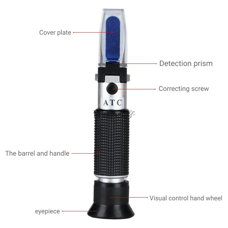 Refractómetro de mano medidor de azúcar de frutas 0-32% medidor Brix refractómetro