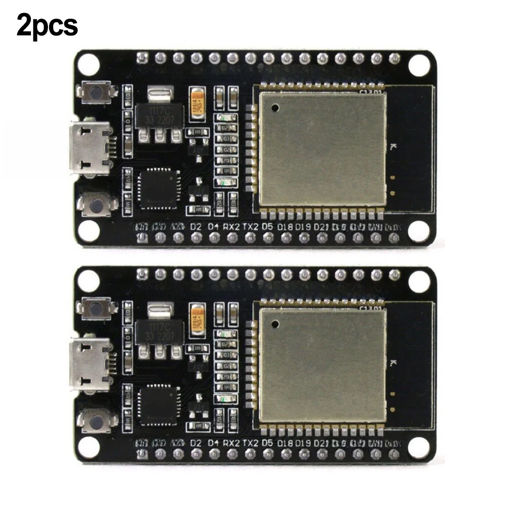 For ESP32 Development Board Set of 2 Dual Core 240MHz 4MB WiFi BT 4.2 For CP2102 USB Programming Board for DIY