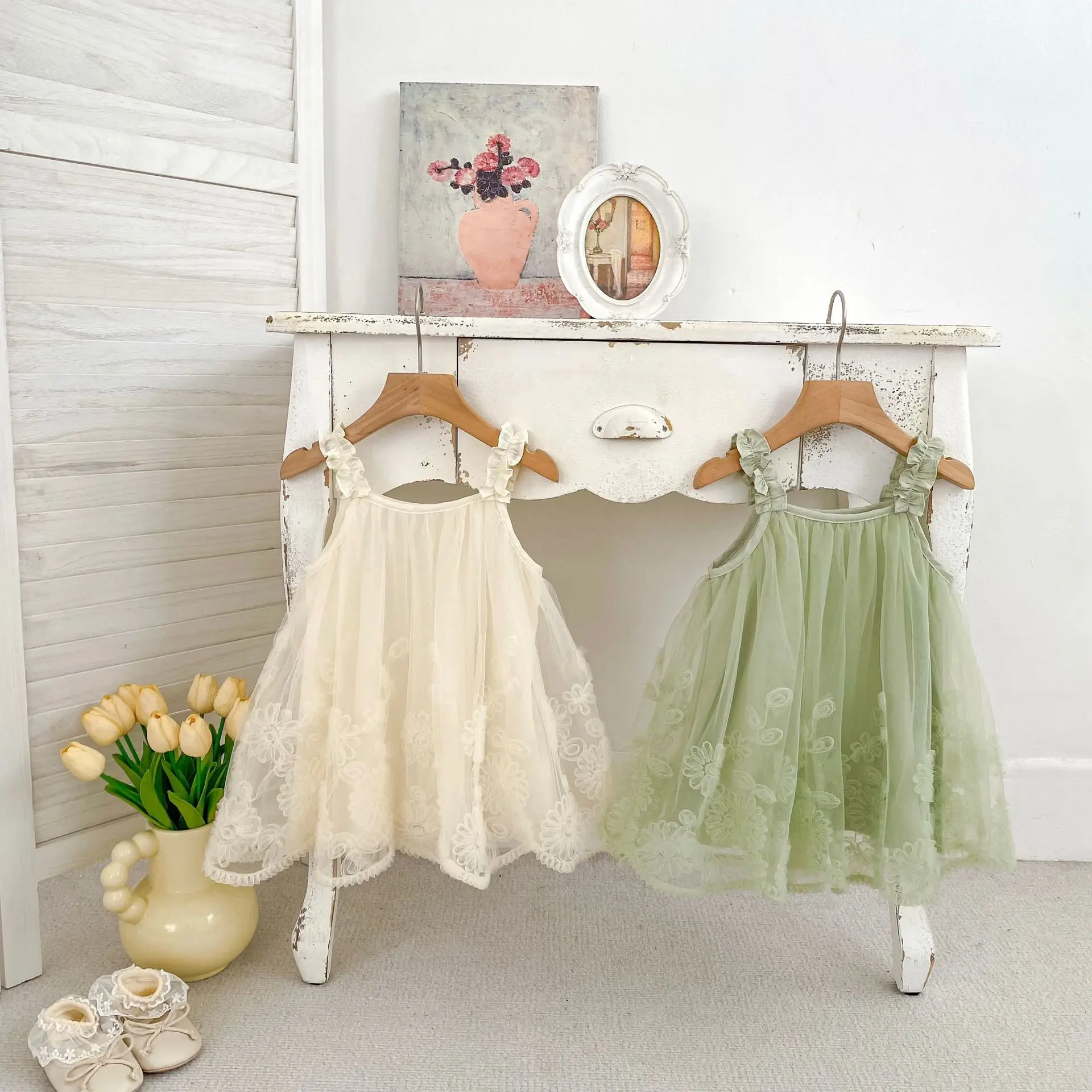 2026 New Baby Summer Girls Boutique Newborn Floral Dress, Princess Kids Sweet Fashion Party Dress 0-5