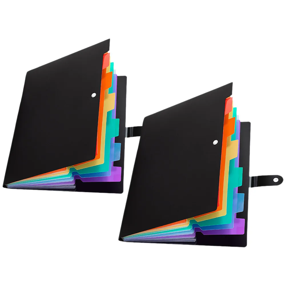 

2 шт. стильных органайзера для файлов, легкая расширяемая сумка для хранения документов для класса, работы, путешествий, многофункциональная папка для документов