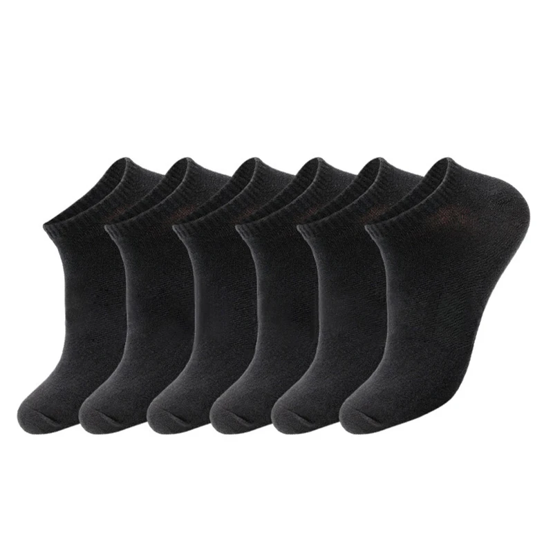 HSS 5Pairs/Lot Cotton Men Socks Summer Thin Breathable Socks High Quality No Show Boat Socks Black Short For Students Size 38-44