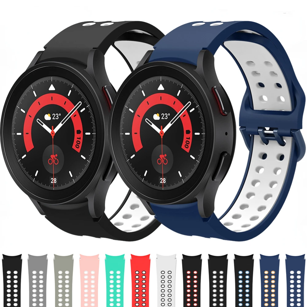 

Silicone Strap for Samsung Galaxy Watch 7/5/4 44mm 40mm/5 Pro 45mm Sport Wristband for Watch 4/6 Classic 46mm 42 47mm 43mm Strap