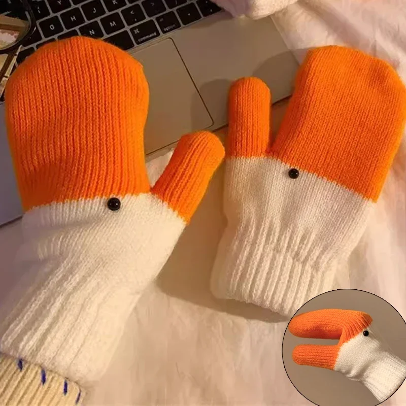 جديد الشتاء أوزة قفازات مضحك الجدة الحيوان قفازات مع الحرارية لينة بطانة لطيف الدافئة أوزة القفازات مضحك محاكاة ساخرة قفازات للجنسين #2