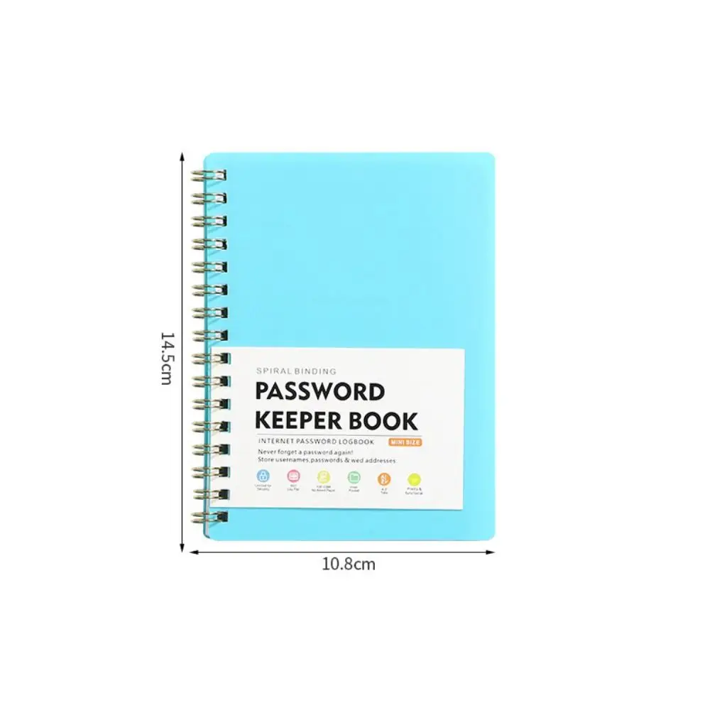 With Alphabetical Tabs Spiral Password Keeper Book Coil Book Multi-color Password Keeper Notebook Saving Website Logins