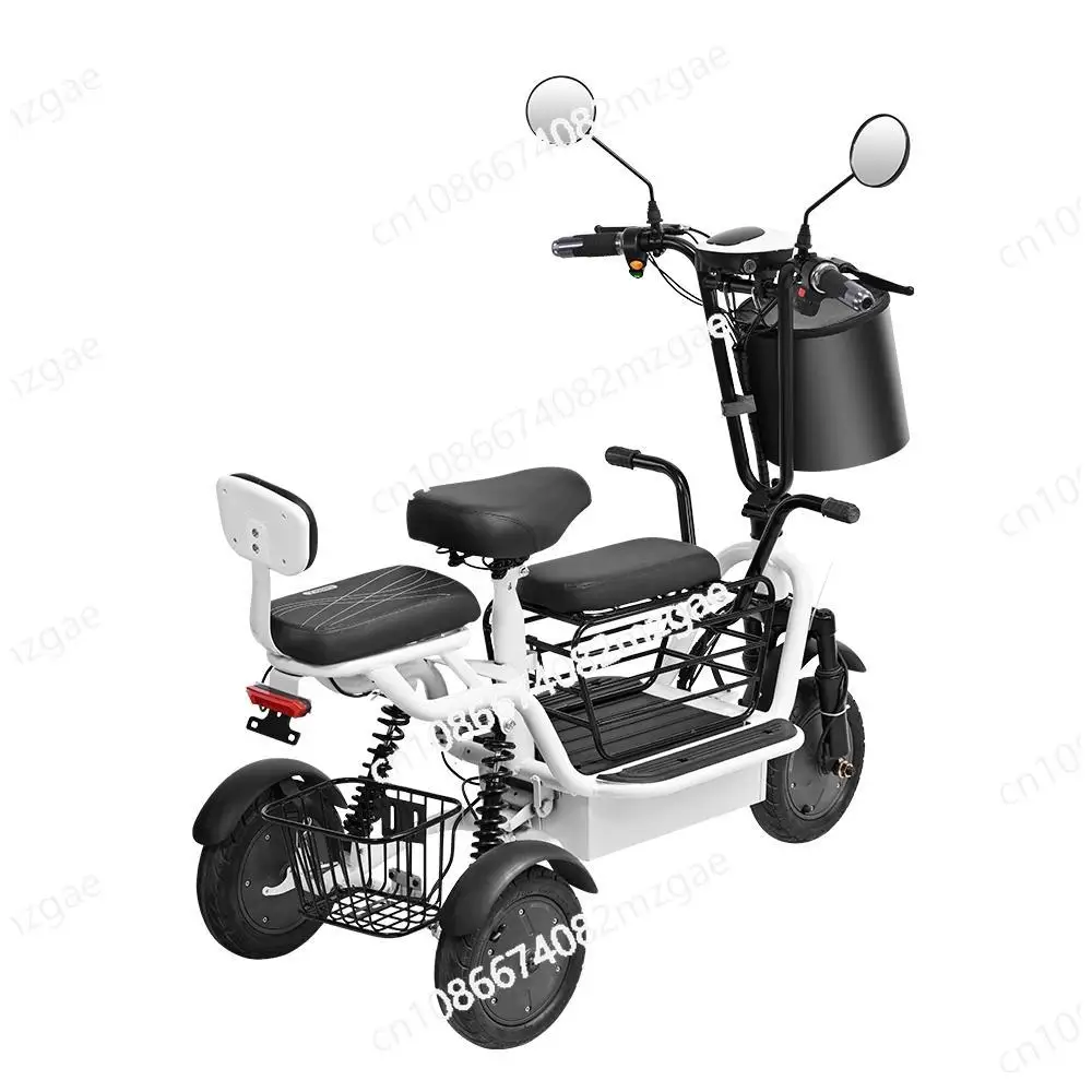 

Electric tricycle household small electric vehicle parent-child folding scooter for the elderly