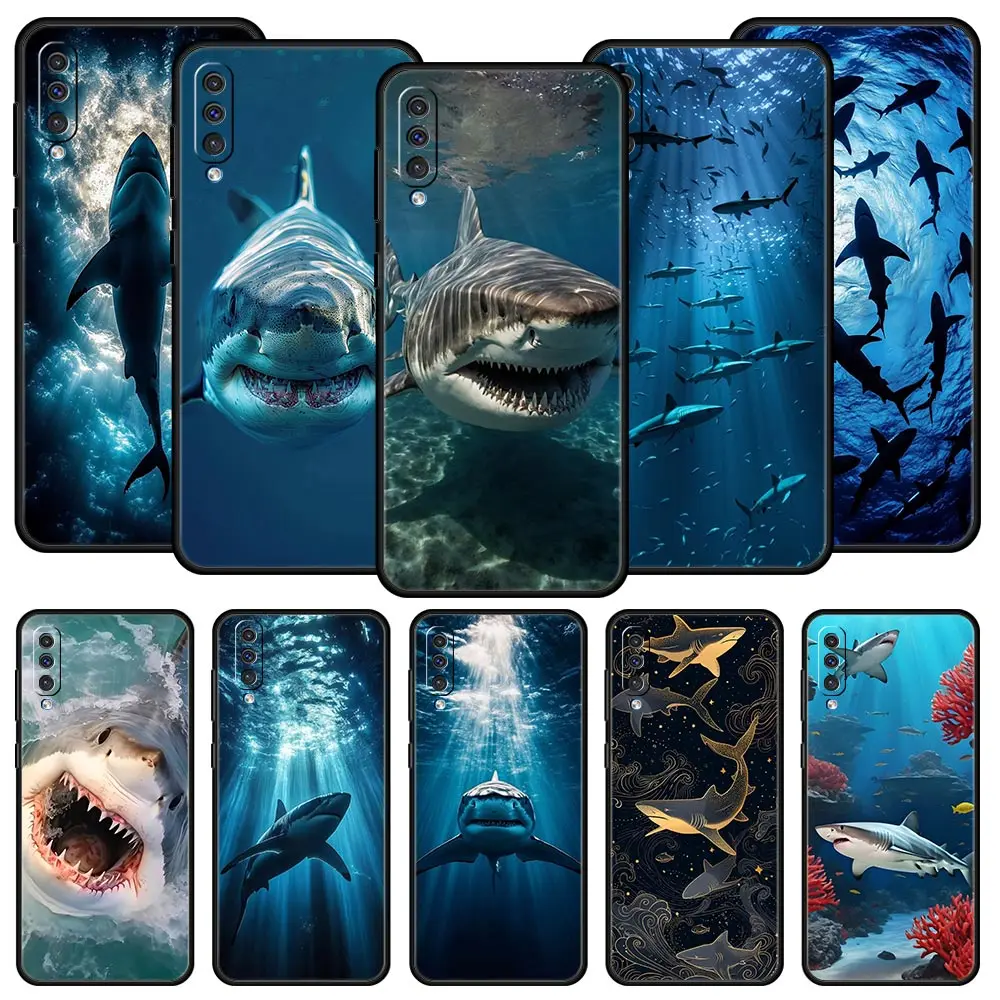 Shark Phone Case For Samsung A56 A36 A26 A54 A52 A24 A14 A50 A72 A70 A06 A12 A22 A34 A42 A32 A04s A16 5G Cover