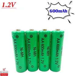 Pilas aa1.2V 600mAh NI-MH Rechargeable Battery for Camera Microphone Flashlight Remote Control MP3 MP4 Player Electric Shaver